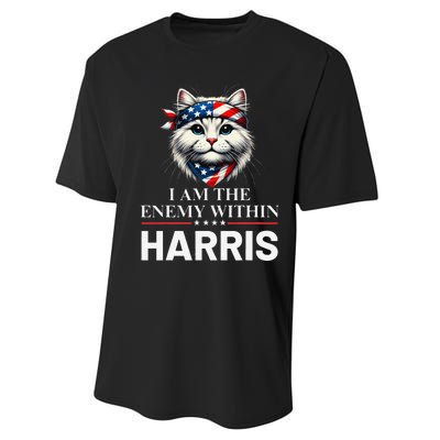 I Am The Enemy Within Harris 2024 I Am The Enemy Within Performance Sprint T-Shirt