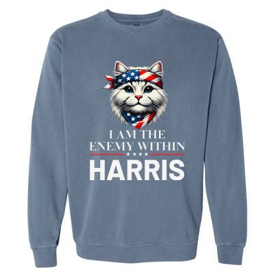 I Am The Enemy Within Harris 2024 I Am The Enemy Within Garment-Dyed Sweatshirt