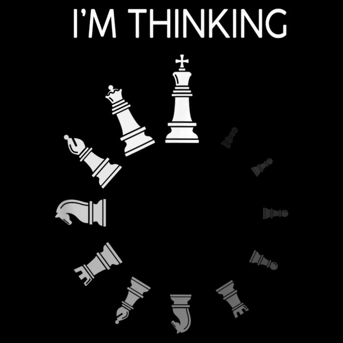 I Am Thinking Chess Pieces I’m Thinking Chess Player Stripe Pom Pom Beanie