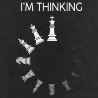 I Am Thinking Chess Pieces I’m Thinking Chess Player Large Microfiber Waffle Golf Towel