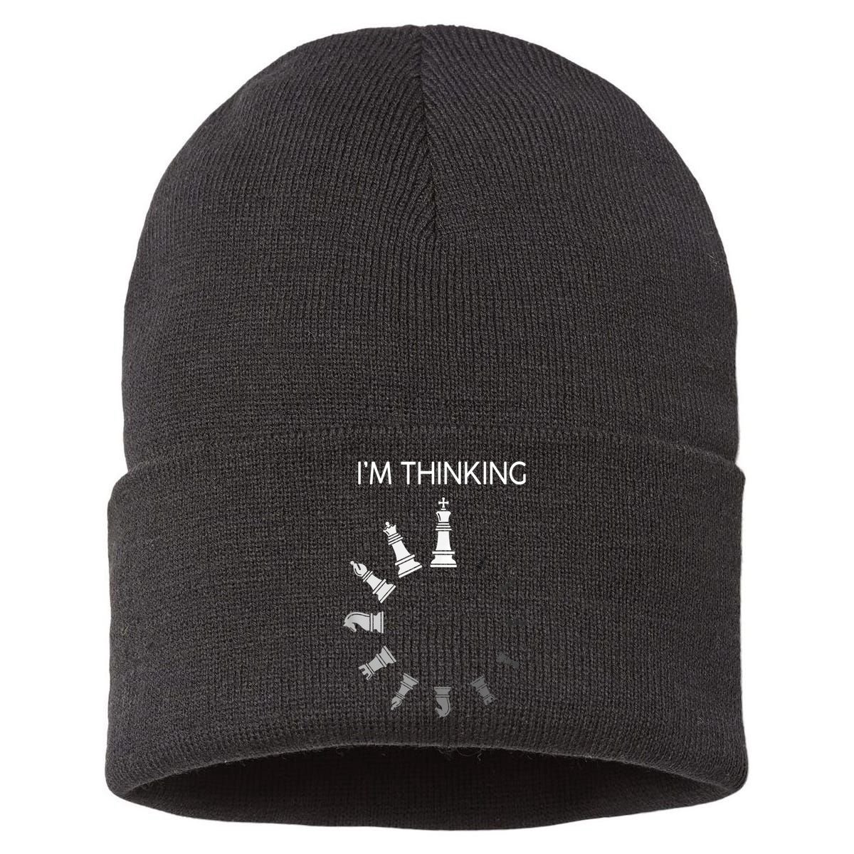 I Am Thinking Chess Pieces I’m Thinking Chess Player Sustainable Knit Beanie