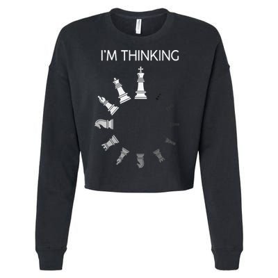 I Am Thinking Chess Pieces I’m Thinking Chess Player Cropped Pullover Crew