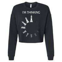 I Am Thinking Chess Pieces I’m Thinking Chess Player Cropped Pullover Crew