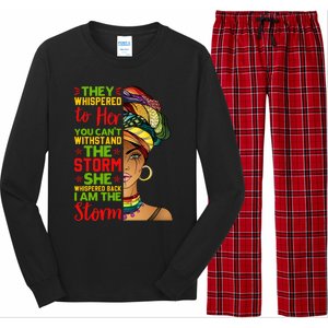 I Am The Storm Juneteenth Black History Month Gift Long Sleeve Pajama Set