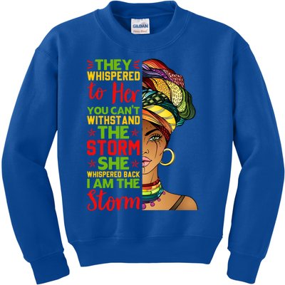 I Am The Storm Juneteenth Black History Month Gift Kids Sweatshirt