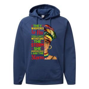 I Am The Storm Juneteenth Black History Month Gift Performance Fleece Hoodie