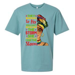 I Am The Storm Juneteenth Black History Month Gift Sueded Cloud Jersey T-Shirt