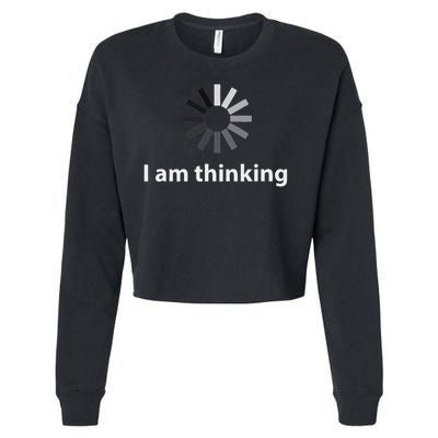 I Am Thinking Cropped Pullover Crew