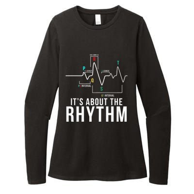 Its About The Rhythm Cardiology Nurse Gifts Heart Ekg Womens CVC Long Sleeve Shirt