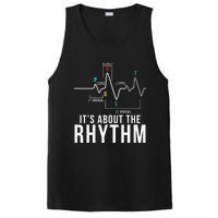 Its About The Rhythm Cardiology Nurse Gifts Heart Ekg PosiCharge Competitor Tank