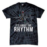 Its About The Rhythm Cardiology Nurse Gifts Heart Ekg Tie-Dye T-Shirt