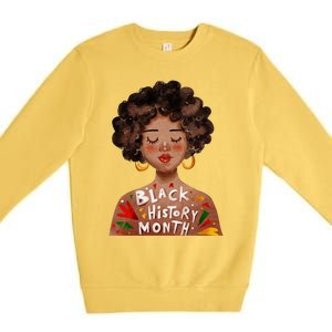 I Am The Strong African Queen Black History Month Meaningful Gift Premium Crewneck Sweatshirt