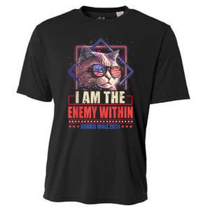 I Am The Enemy Within Harris Walz 2024 Usa Vote Cat Lovers Cooling Performance Crew T-Shirt