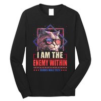 I Am The Enemy Within Harris Walz 2024 Usa Vote Cat Lovers Long Sleeve Shirt