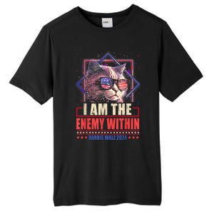 I Am The Enemy Within Harris Walz 2024 Usa Vote Cat Lovers Tall Fusion ChromaSoft Performance T-Shirt