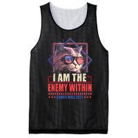 I Am The Enemy Within Harris Walz 2024 Usa Vote Cat Lovers Mesh Reversible Basketball Jersey Tank