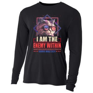 I Am The Enemy Within Harris Walz 2024 Usa Vote Cat Lovers Cooling Performance Long Sleeve Crew