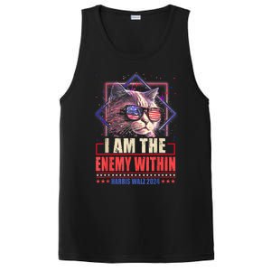 I Am The Enemy Within Harris Walz 2024 Usa Vote Cat Lovers PosiCharge Competitor Tank