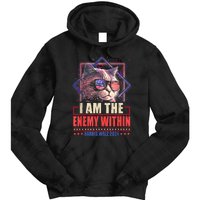 I Am The Enemy Within Harris Walz 2024 Usa Vote Cat Lovers Tie Dye Hoodie