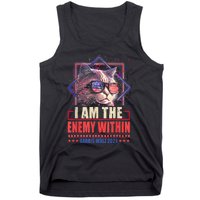 I Am The Enemy Within Harris Walz 2024 Usa Vote Cat Lovers Tank Top