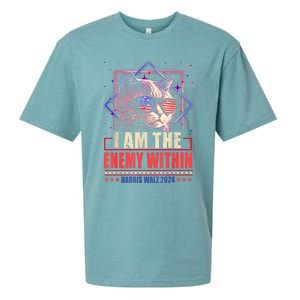 I Am The Enemy Within Harris Walz 2024 Usa Vote Cat Lovers Sueded Cloud Jersey T-Shirt