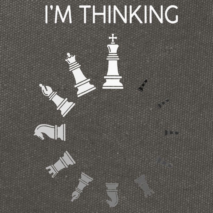I Am Thinking Chess Pieces Im Thinking Chess Player Lover Cotton Canvas Backpack