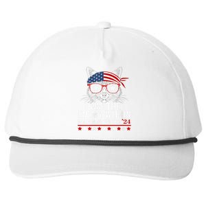 I Am The Enemy Within Harris Walz 2024 Usa Voting Cat Lovers Snapback Five-Panel Rope Hat