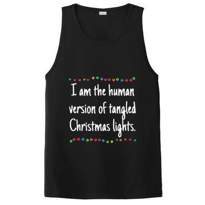 I Am The Human Version Of Tangled Christmas Lights  PosiCharge Competitor Tank