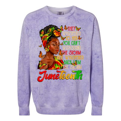 I Am The Storm Black Women Black History Colorblast Crewneck Sweatshirt