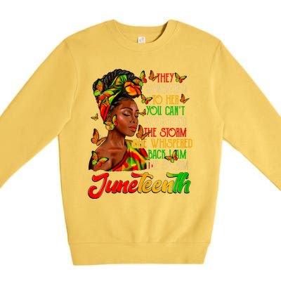 I Am The Storm Black Women Black History Premium Crewneck Sweatshirt