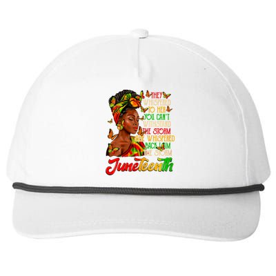 I Am The Storm Black Women Black History Snapback Five-Panel Rope Hat