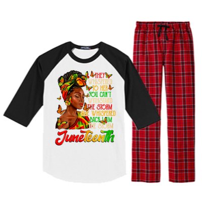 I Am The Storm Black Women Black History Raglan Sleeve Pajama Set