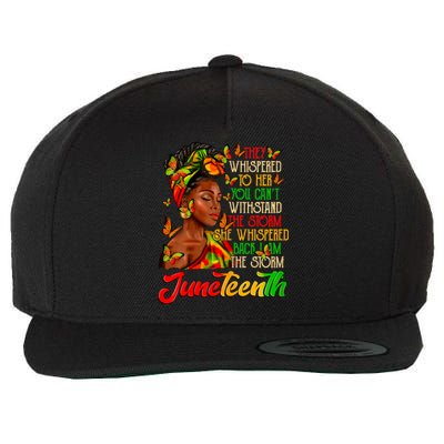 I Am The Storm Black Women Black History Wool Snapback Cap