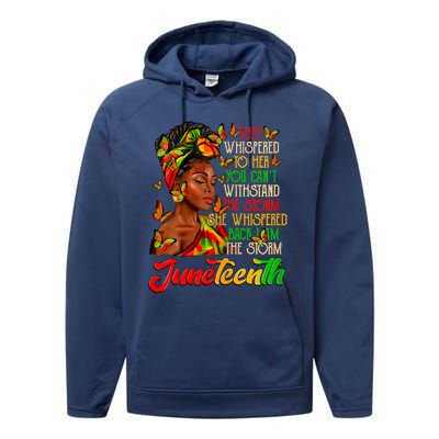 I Am The Storm Black Women Black History Performance Fleece Hoodie