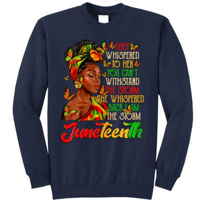 I Am The Storm Black Women Black History Tall Sweatshirt