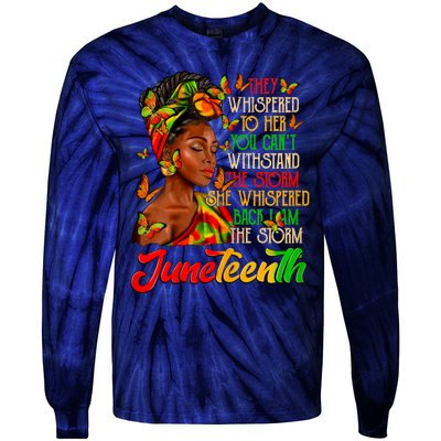 I Am The Storm Black Women Black History Tie-Dye Long Sleeve Shirt