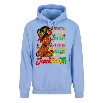 I Am The Storm Black Women Black History Unisex Surf Hoodie