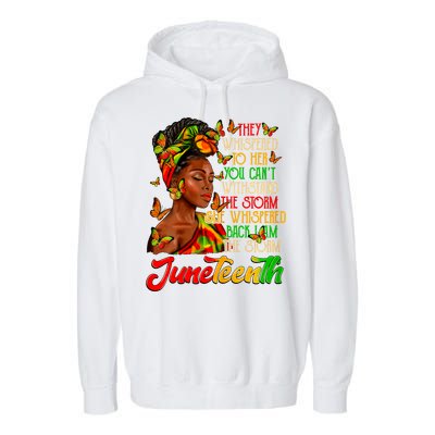 I Am The Storm Black Women Black History Garment-Dyed Fleece Hoodie