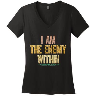 I Am The Enemy Within Women's V-Neck T-Shirt