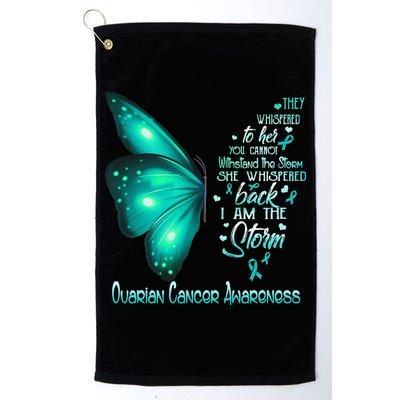 I Am The Storm Ovarian Cancer Awareness Butterfly Golf Towel