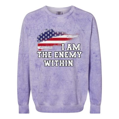 I Am The Enemy Within Colorblast Crewneck Sweatshirt