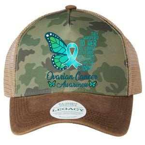 I Am The Storm Ovarian Cancer Awareness Teal Butterfly Legacy Tie Dye Trucker Hat