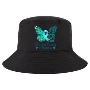 I Am The Storm Ovarian Cancer Awareness Teal Butterfly Cool Comfort Performance Bucket Hat