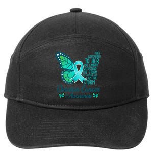 I Am The Storm Ovarian Cancer Awareness Teal Butterfly 7-Panel Snapback Hat