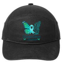 I Am The Storm Ovarian Cancer Awareness Teal Butterfly 7-Panel Snapback Hat