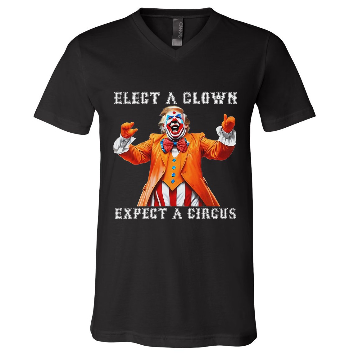 Impeach Anti Trump Elect A Clown Expect A Circus V-Neck T-Shirt