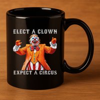 Impeach Anti Trump Elect A Clown Expect A Circus 11oz C Handle Ceramic Mug