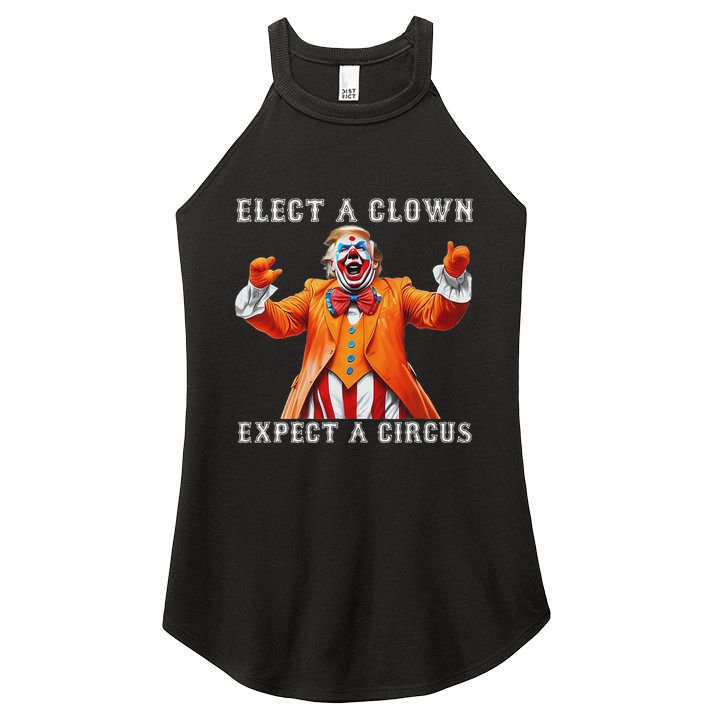 Impeach Anti Trump Elect A Clown Expect A Circus Women's Perfect Tri Rocker Tank