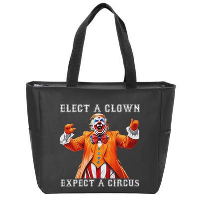 Impeach Anti Trump Elect A Clown Expect A Circus Zip Tote Bag