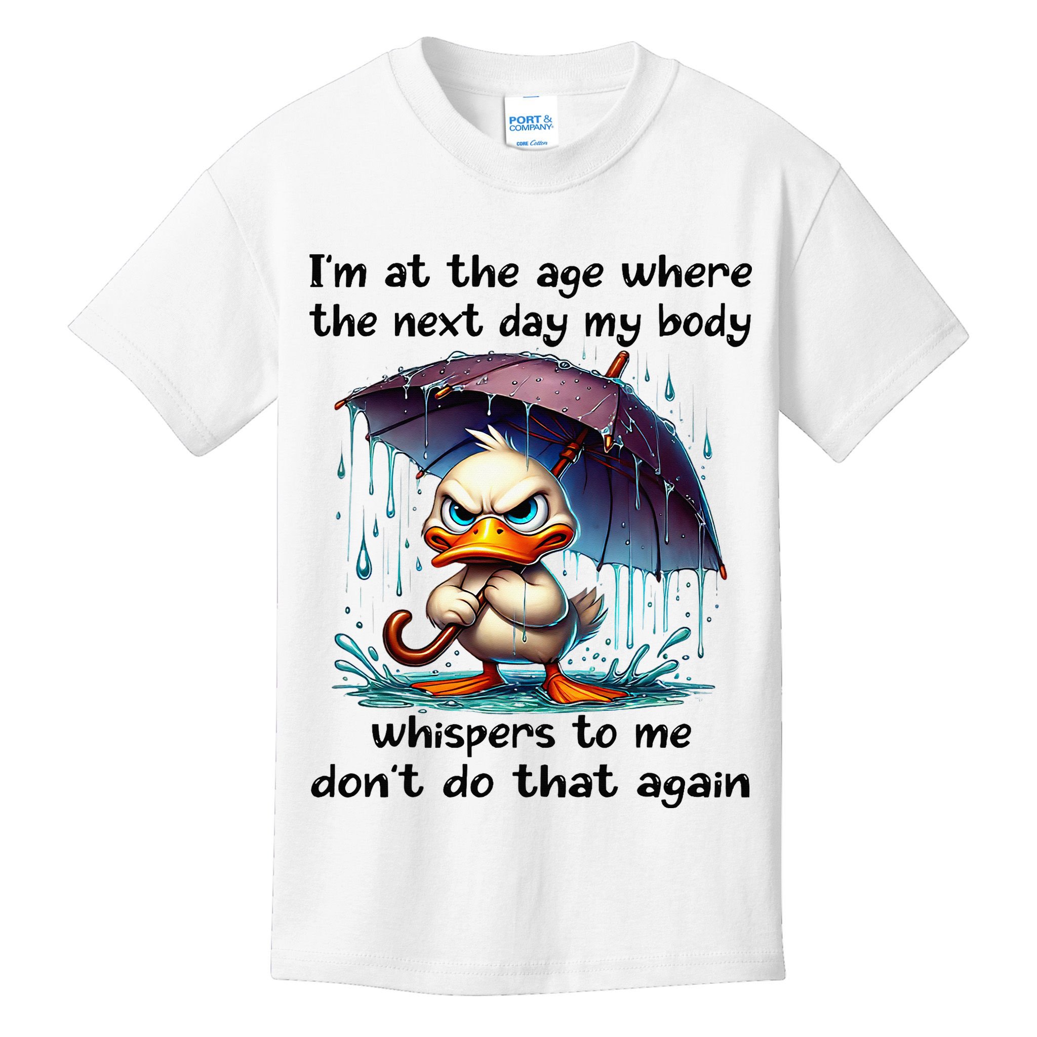 I'm At The Age Where The Next Day My Body Whispers To Me Kids T-Shirt